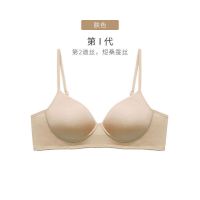 真丝内衣显胸小无钢圈薄款透气大胸显小聚拢细带胸罩蚕丝文胸女夏 第一代 肤色-双面桑蚕丝4A级 S(65A/65B/70A