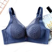 [不空杯]加厚款女士内衣胸罩无钢圈小胸专用聚拢提胸泰国乳胶棉 藏蓝色(情诗恋) 专柜售价59元 34/75A杯B杯都合适