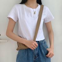 假两件篮球服t恤女2021新款韩版宽松中长款球衣短袖学生半袖ins潮 纯色T恤短袖 XS