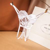 开裆式带大颗粒串珠挑逗情趣内裤女激情骚露毛免脱珍珠按摩丁字裤 白色 均码:适合腰围1.7至2.6尺