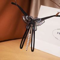 珍珠内裤女士性感亮片刺绣开档按摩情趣透明网纱低腰丁字裤头 黑色 亮片刺绣款/10棵珠80-140斤