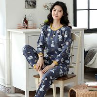 高档优质棉料睡衣女春秋长袖套装冬季大码胖mm女士可外穿家居服薄 史努比[特价款] L码[建议100-115斤]