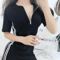 夜场裙子2020夏女装新款低胸V领紧身心机夜店性感包臀显瘦连衣裙 黑色 S