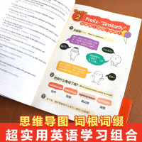 词根词缀思维导图 英语单词记背神器词根词缀记忆法大全 小学初高中英语大学单词书3500英语词汇的逻辑 背单词书籍联想记忆