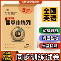 名校课堂小练习英语九年级全一册人教版R初中初三基础知识大全手册计算题高效强化课时同步专项同步训练习册题中学教辅导资料书