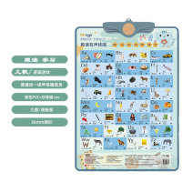 幼小衔接基础英语早教点读机互动场景插画易记逻辑单词短语学习书 逻辑英语挂图 电池款