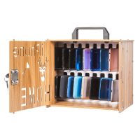 考场会议室手机保管存放箱学生手机收纳盒员工存放柜餐厅储存柜挂 sj-16樱桃木[16个位-可充电]