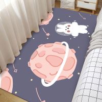 地毯卧室少女家用客厅地垫可睡可坐加厚房间地毯床前垫子床边地毯 靚-兔子星球 靚-40X120CM
