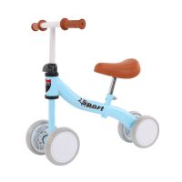 儿童车四轮滑步车平衡车无脚踏婴幼儿学步车男女宝宝溜溜车1-3岁 升级大款+(1-5岁)+浅天蓝