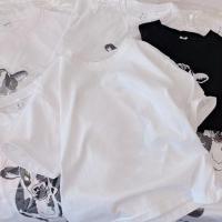 [中国风]新款男童女童背心T恤夏季童装中小童演出服上衣爱国潮 白 色(打底) 90