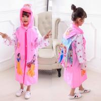 儿童雨衣男女童小中大童宝宝幼儿园雨披小孩子学生雨衣带书包位[8月15日发完] [公主款] M码(建议身高90-110)