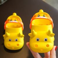 儿童婴儿学步鞋01岁新生2021新款男女童小童防滑软底宝宝小孩拖鞋 黄色 16码内长11.5cm