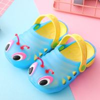 儿童洞洞鞋夏男女童宝宝凉拖鞋1-3岁软底防滑沙滩鞋小中童学步鞋 蓝色 18码内长12.4cm