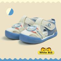 小象快跑宝宝凉鞋0-2岁男童女童婴幼儿夏季2021新款软底学步鞋子 米白色(小象款) 内长11.4cm 14码