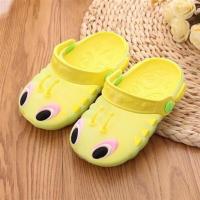 KHD品牌闪灯毛毛虫男童女童洞洞鞋防滑透气儿童鞋婴童小童凉拖鞋 290毛毛虫-绿色不带闪灯 18码(内长为8cm)