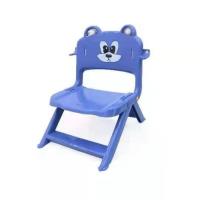 宝宝餐椅儿童家用吃饭桌多功能可滑行遛娃小孩椅可折叠便携式座椅[8月14日发完] 黄蓝色 单椅子