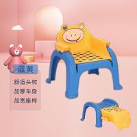 儿童洗头椅可折叠便带式婴儿洗头躺椅1至7岁宝宝多功能餐桌椅家用 蓝黄 单独座椅（无洗头无餐盘）