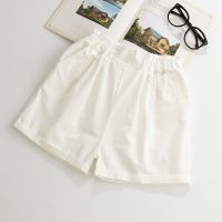 女童短裤夏季2021新款儿童洋气宽松短裤外穿中大童女孩百搭热裤子 白色 110码(建议身高100cm左右)