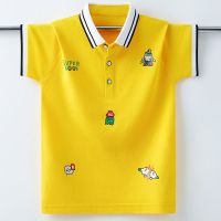 童装男童夏装套装2021新款帅气儿童短袖t恤中大童七分裤子两件套 黄色[短袖] 120
