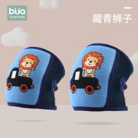 儿童护膝宝宝爬行护膝婴儿膝盖套夏季天学步防摔小孩护腿神器薄款 狮子开车(绑带款)