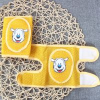 婴儿爬行膝盖护垫小孩儿童男女宝宝幼儿薄款夏季透气学步防摔海棉 3D黄狗腿围21cm内 均码可调节