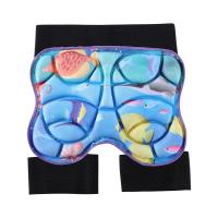 轮滑护具套装儿童头盔全套装备滑板溜冰滑冰鞋平衡车自行防摔护膝 蓝色护臀【松紧绑带均码】 S码【2-6岁】25-45斤