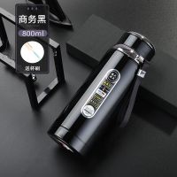 大容量保温杯304不锈钢学生水杯男士高档户外便携式商务茶杯杯子 [经典商务黑]+杯刷 600毫升 [适合:家用 办公]