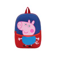 儿童书包韩版幼儿园男女童宝宝小书包卡通可爱玩具大中小班双肩包 126蓝色乔治