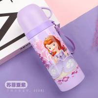 迪士尼儿童保温杯大容量卡通水杯男女便携304不锈钢杯小学生水壶 400ML-苏菲亚[无赠品]