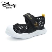 迪士尼男孩帅气儿童鞋子宝宝凉鞋2021夏季新款透气网鞋软底学步鞋 黑色 21 内长13.4/适合脚长12.9