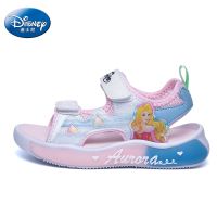 迪士尼女童凉鞋儿童女公主2021新款防滑宝宝凉鞋女童鞋子学生凉鞋 粉天兰 QXD1001 26 码 内长16.5cm