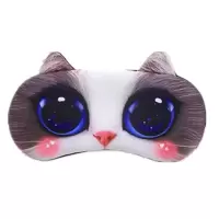 热敷眼睛罩usb充电加热眼罩蒸汽缓解眼疲劳艾绒睡眠遮光女护眼贴 可爱猫 遮光眼罩（送冰袋）