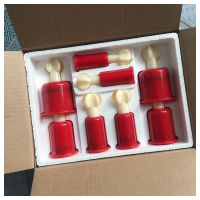 亿方磁疗拔罐器手拧式YFC-12拔火罐真空火罐灸负压12罐 送润滑油 红色8罐+图+润滑油