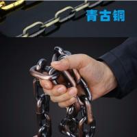 大号加粗复古铜金色防盗晒衣链条护栏吊灯链条装饰挂不锈钢铁链条 3.0金色一米