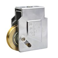 蒙莱奇 90型铝合金门窗滑轮 老式推拉窗轮滚珠轴承金属铜轮子配件 90型带轴承铜轮【1个装】