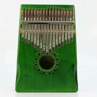 拇指琴初学者17音卡林巴Nam Yu-na手指琴单板便携式乐器学生最爱 复古绿:桃花芯 琴+全套配件大礼包