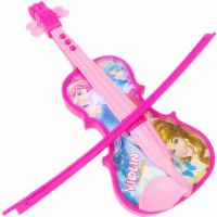 魔仙儿童玩具小提琴音乐灯光电动仿真早教吉他宝宝乐器自动可弹奏 粉色