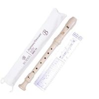 英式竖笛8孔巴洛克式竖笛八孔学生高音直笛子乐器b调c调F调 奶白色8孔