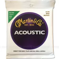 Martin马丁MSP4100民谣吉他弦黄磷铜7100木琴弦M140一套6根装012 马丁M170（010）
