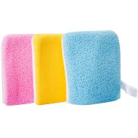 【3片装】热卖海藻手套洁面扑化妆海绵粉扑洗脸扑卸妆洗脸棉 3片装手套洁面扑 颜色随机