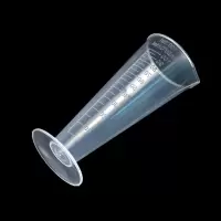 透明塑料三角带刻度锥形量杯100ml毫升容量瓶烘焙工具测量杯子 5个