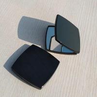 小香折叠镜双面镜化妆镜随身携带镜子放大镜学生镜手柄镜补妆镜 全黑