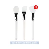 3只装硅胶面膜刷子软毛涂面膜刷子脸部水疗泥膜专用刷涂抹式工具 刀型+扇形+舌形