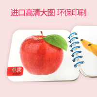 幼儿童看图识物早教书籍婴儿识字认知卡片0-1-2-3岁一两岁宝宝天天学说话绘本启蒙益智撕不烂学习动物拼音数字学前洞洞翻翻