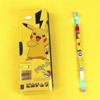迪士尼文具盒小学生男女可爱皮卡丘笔盒儿童自动多功能塑料铅笔盒 皮卡丘1款+1支笔
