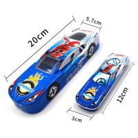 文具盒小学生汽车双层男孩用创意初中儿童铁质大容量中学生铅笔盒 双层子母汽车文具盒蜘蛛侠(小号) 文具盒(无赠品)