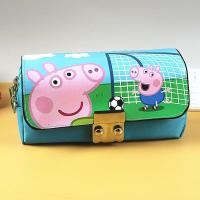 宠物小精灵笔袋神奇宝贝皮卡丘大容量文具盒四层密码锁学生收纳盒 小猪佩奇双层1款无赠品