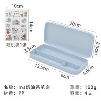 厂家直销ins日系磨砂简约文具盒 高颜值2021新款流行2020女韩国 浅蓝