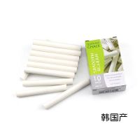 韩国盟友彩色粉笔无毒无尘粉笔100支装儿童黑板教师课堂学生粉笔 [白色10装]