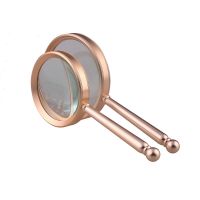 45倍高清古铜放大镜高端手持放大镜 阅读看报放大镜1000倍高清 75mm+45倍+彩盒+擦镜布